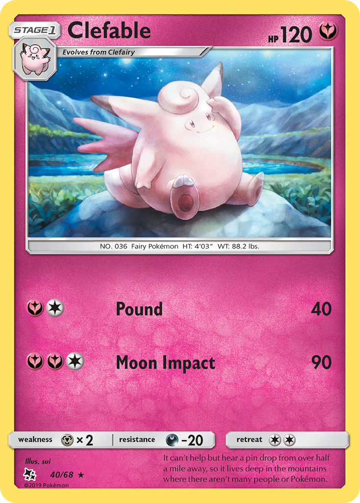 Clefable (40/68) [Sun & Moon: Hidden Fates] | Black Swamp Games