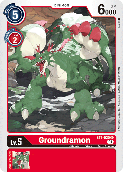 Groundramon [BT1-020] (Alternative Art) [Starter Deck: Gallantmon] | Black Swamp Games