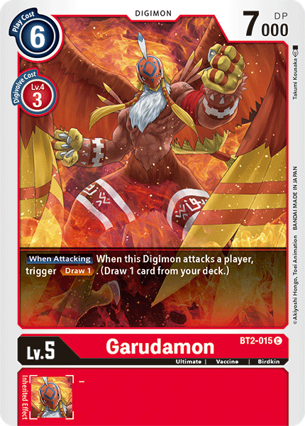 Garudamon [BT2-015] [Release Special Booster Ver.1.5] | Black Swamp Games