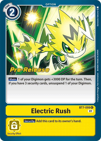 Electric Rush [BT7-099] [Next Adventure Pre-Release Cards] | Black Swamp Games