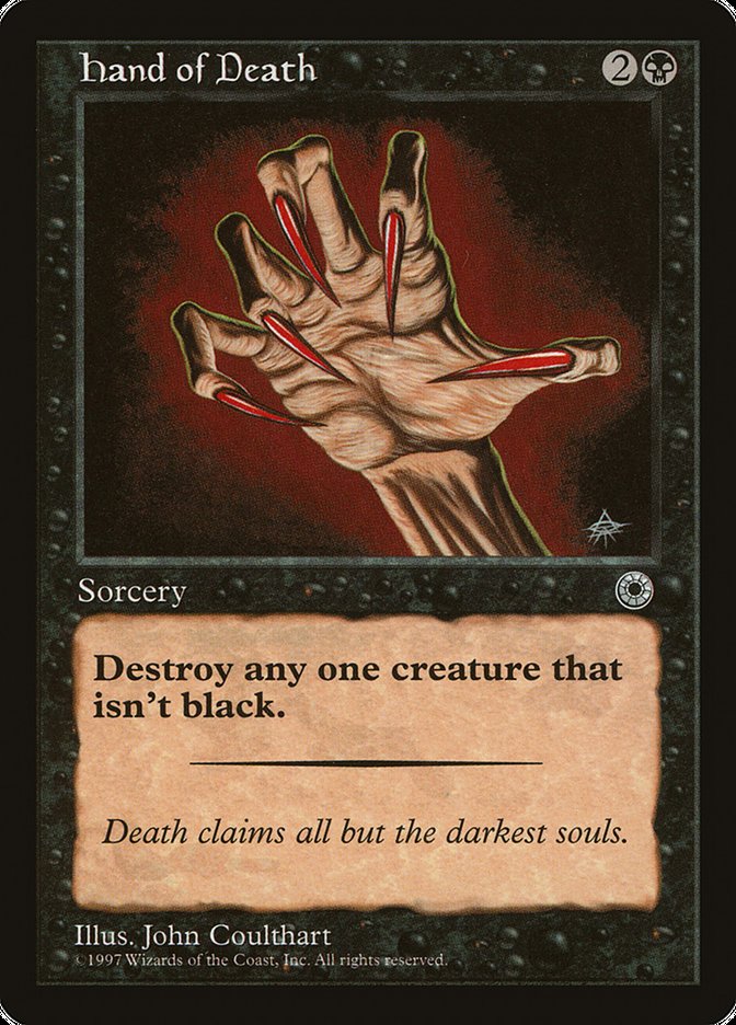 Hand of Death (Without Creature Color Explanation) [Portal] | Black Swamp Games