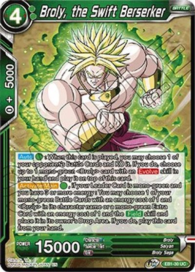 Broly, the Swift Berserker (EB1-30) [Battle Evolution Booster] | Black Swamp Games