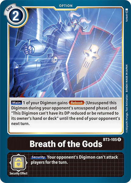 Breath of the Gods [BT3-105] [Release Special Booster Ver.1.5] | Black Swamp Games