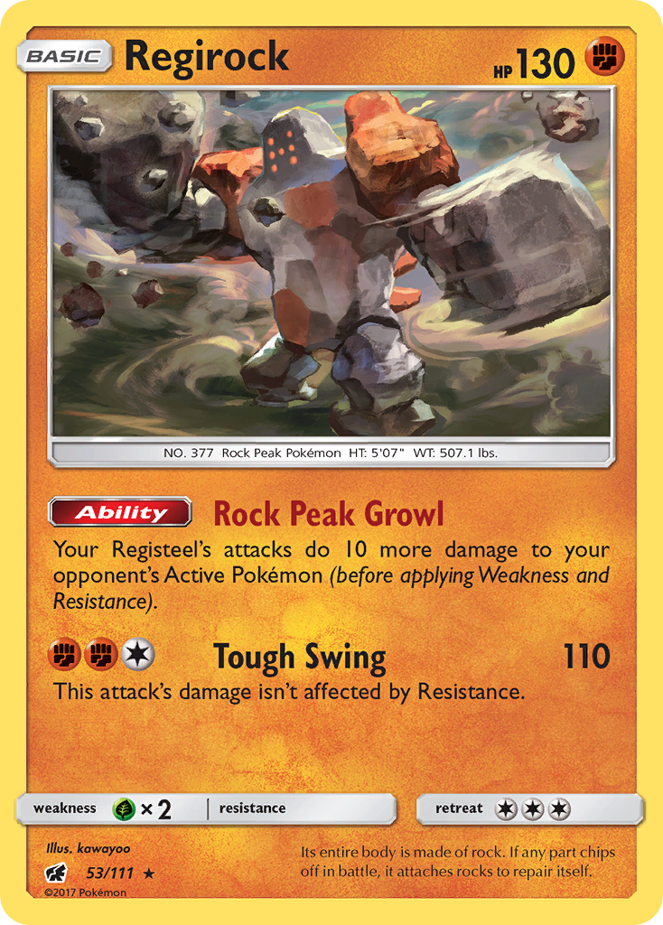 Regirock (53/111) [Sun & Moon: Crimson Invasion] | Black Swamp Games