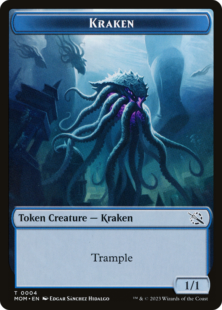 Soldier // Kraken Double-Sided Token [March of the Machine Tokens] | Black Swamp Games