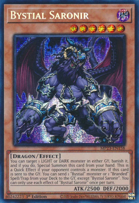 Bystial Saronir [MP23-EN158] Prismatic Secret Rare | Black Swamp Games