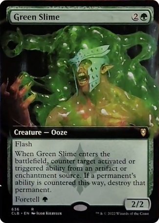 Green Slime (Extended Art) [Commander Legends: Battle for Baldur's Gate] | Black Swamp Games