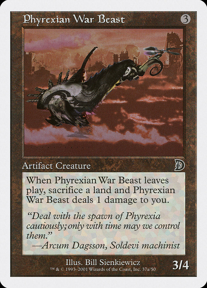 Phyrexian War Beast (Signature on Left) [Deckmasters] | Black Swamp Games