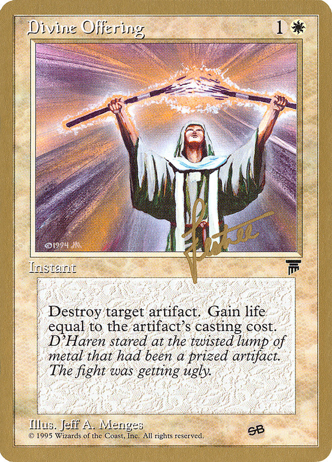 Divine Offering (Bertrand Lestree) (SB) [Pro Tour Collector Set] | Black Swamp Games