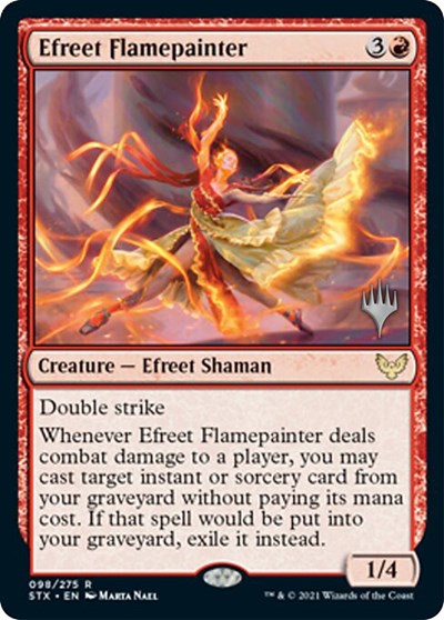 Efreet Flamepainter (Promo Pack) [Strixhaven: School of Mages Promos] | Black Swamp Games