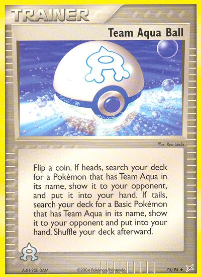 Team Aqua Ball (75/95) [EX: Team Magma vs Team Aqua] | Black Swamp Games
