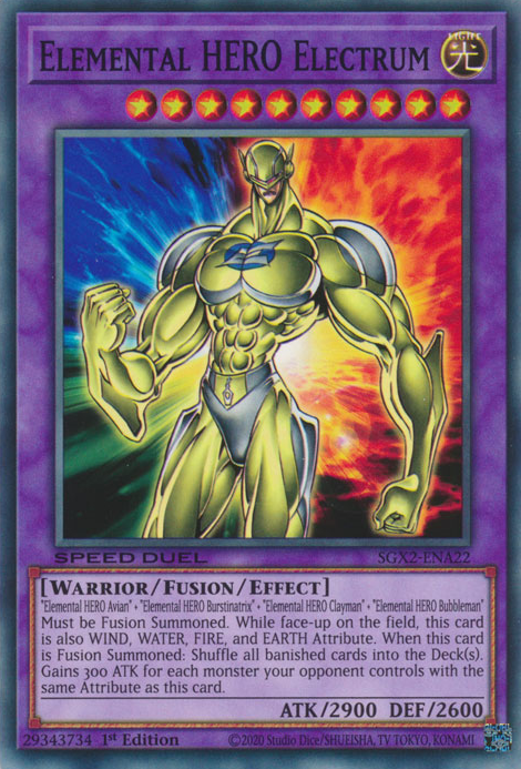 Elemental HERO Electrum [SGX2-ENA22] Common | Black Swamp Games