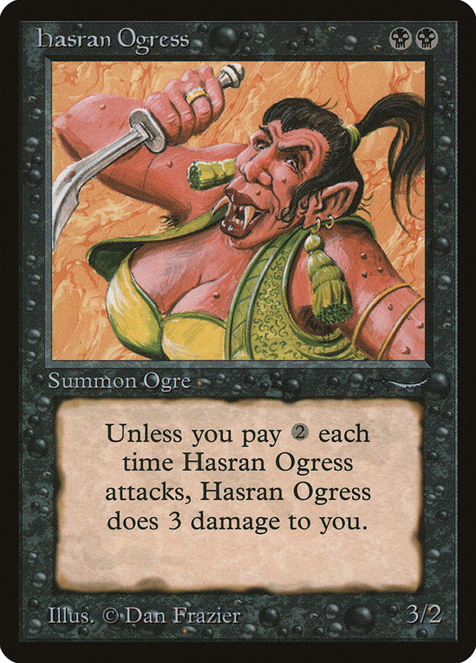 Hasran Ogress (Dark Mana Cost) [Arabian Nights] | Black Swamp Games