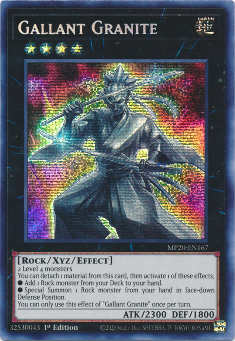 Gallant Granite [MP20-EN167] Prismatic Secret Rare | Black Swamp Games