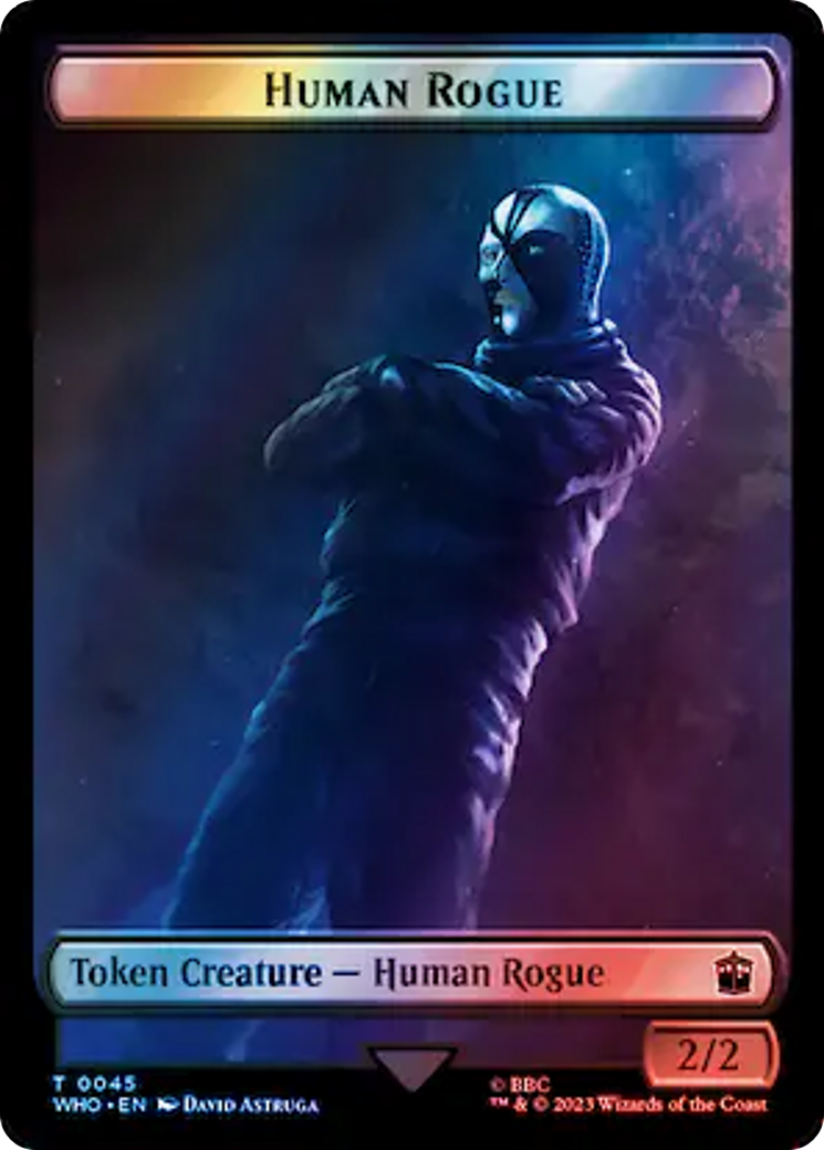 Human Rogue // Cyberman Double-Sided Token (Surge Foil) [Doctor Who Tokens] | Black Swamp Games