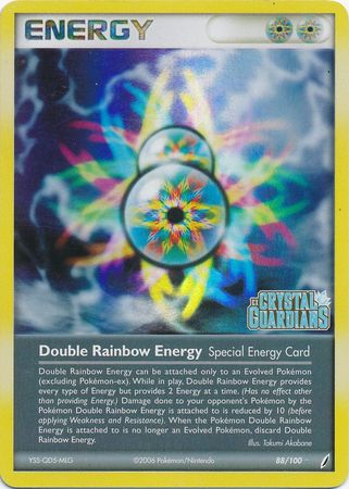 Double Rainbow Energy (88/100) (Stamped) [EX: Crystal Guardians] | Black Swamp Games