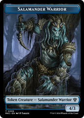 Salamander Warrior // Zombie Double-Sided Token [Murders at Karlov Manor Commander Tokens] | Black Swamp Games