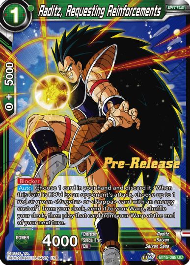 Raditz, Requesting Reinforcements (BT15-065) [Saiyan Showdown Prerelease Promos] | Black Swamp Games