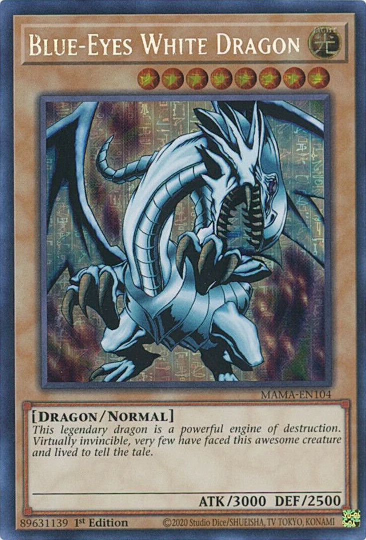 Blue-Eyes White Dragon [MAMA-EN104] Ultra Pharaoh's Rare | Black Swamp Games