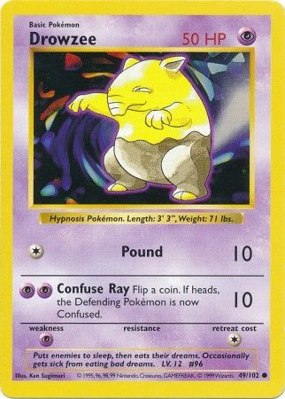 Drowzee (49/102) [Base Set Shadowless Unlimited] | Black Swamp Games