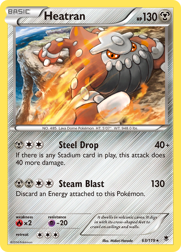 Heatran (63/119) [XY: Phantom Forces] | Black Swamp Games