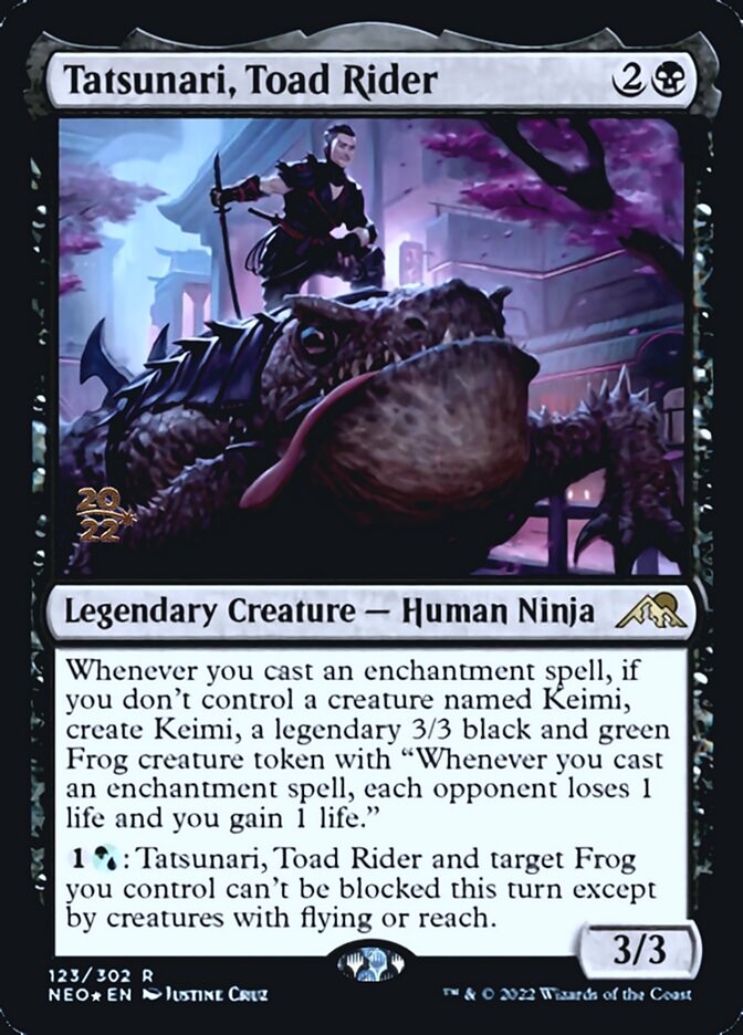 Tatsunari, Toad Rider [Kamigawa: Neon Dynasty Prerelease Promos] | Black Swamp Games