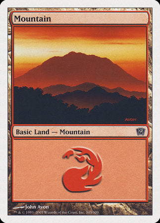 Mountain (345) [Ninth Edition] | Black Swamp Games