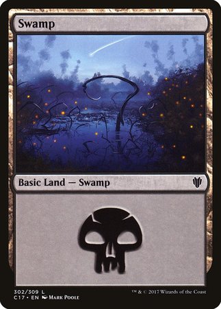 Swamp (302) [Commander 2017] | Black Swamp Games