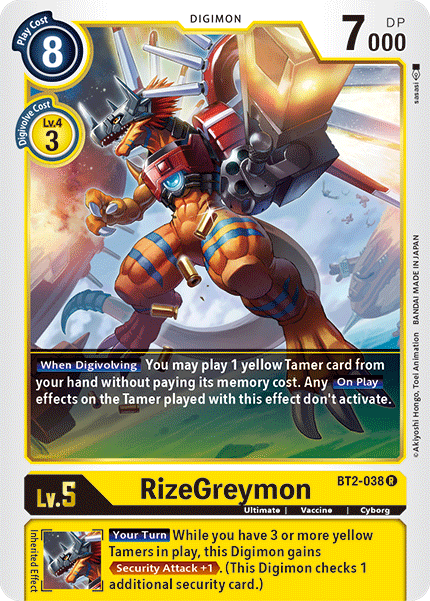 RizeGreymon [BT2-038] [Release Special Booster Ver.1.5] | Black Swamp Games
