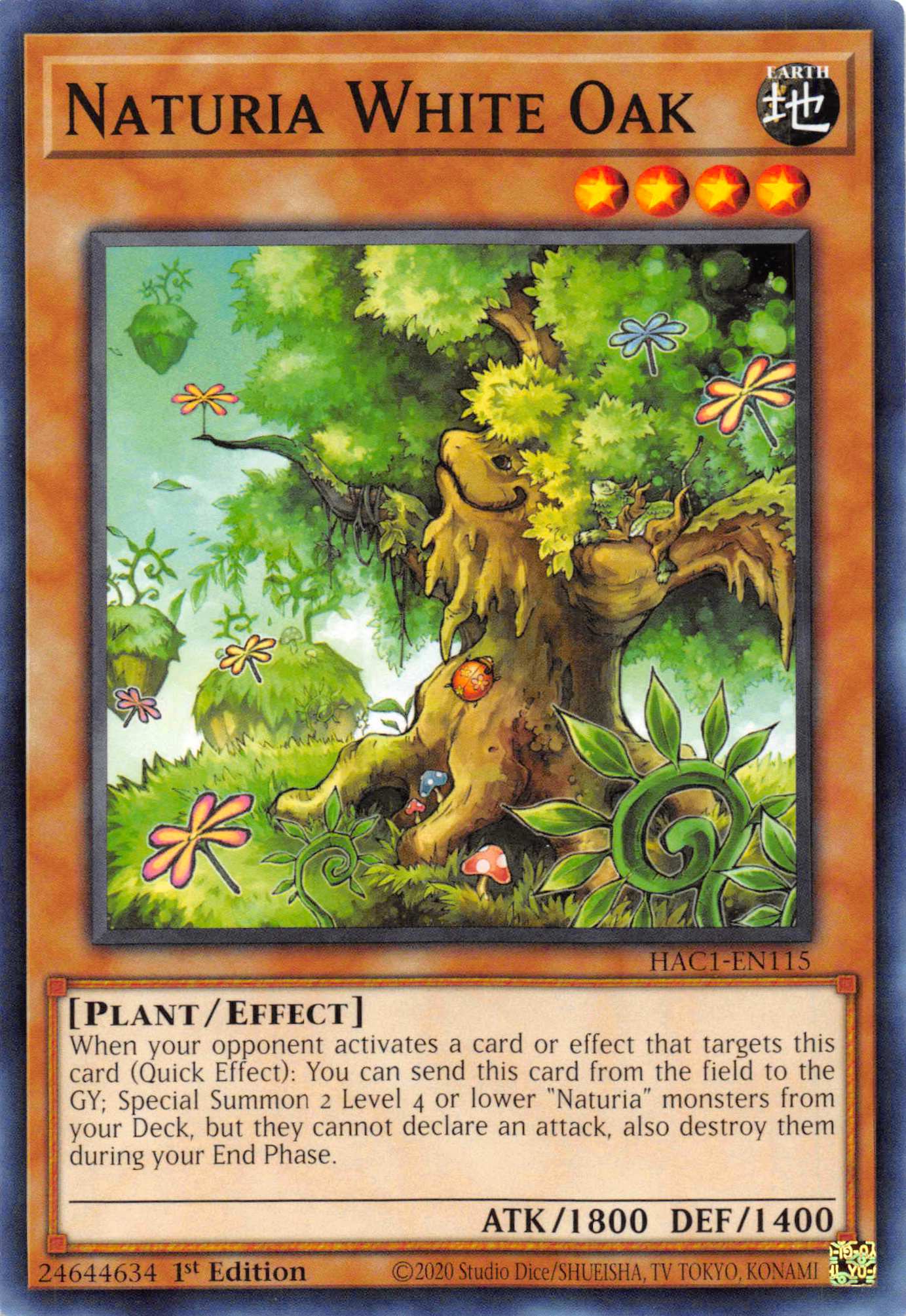 Naturia White Oak (Duel Terminal) [HAC1-EN115] Parallel Rare | Black Swamp Games