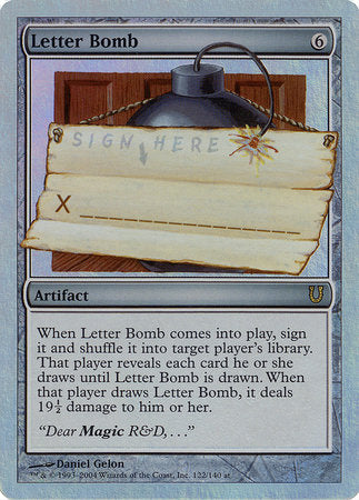 Letter Bomb (Alternate Foil) [Unhinged] | Black Swamp Games