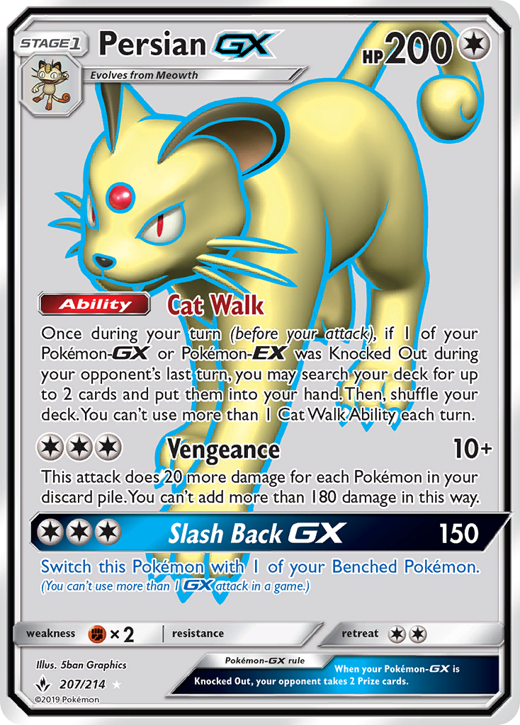 Persian GX (207/214) [Sun & Moon: Unbroken Bonds] | Black Swamp Games