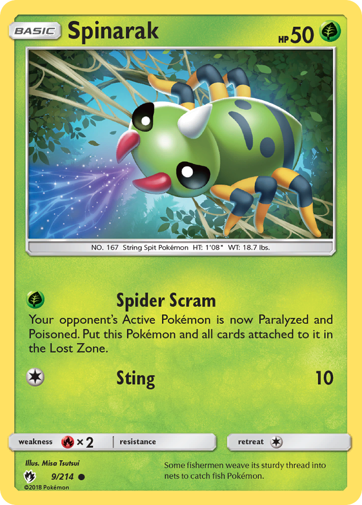 Spinarak (9/214) [Sun & Moon: Lost Thunder] | Black Swamp Games