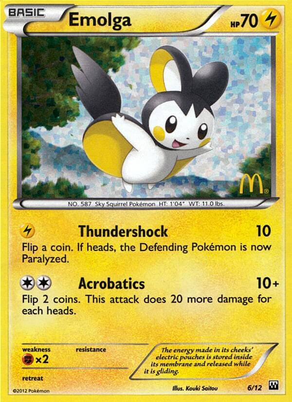 Emolga (6/12) [McDonald's Promos: 2012 Collection] | Black Swamp Games