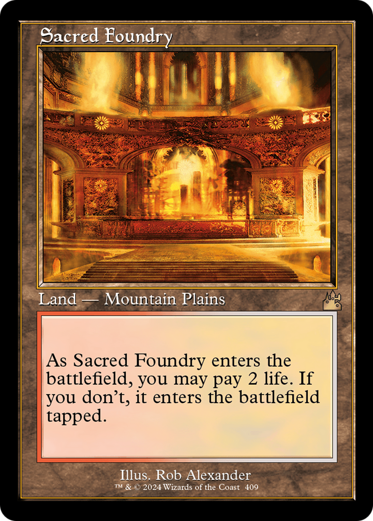 Sacred Foundry (Retro) [Ravnica Remastered] | Black Swamp Games