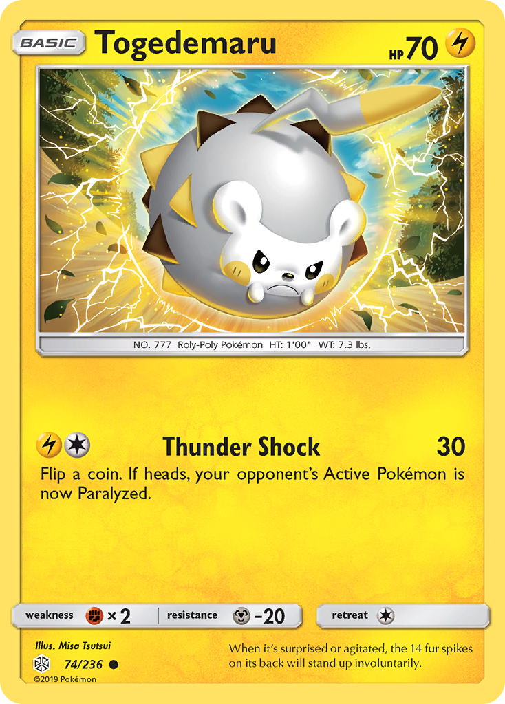 Togedemaru (74/236) [Sun & Moon: Cosmic Eclipse] | Black Swamp Games