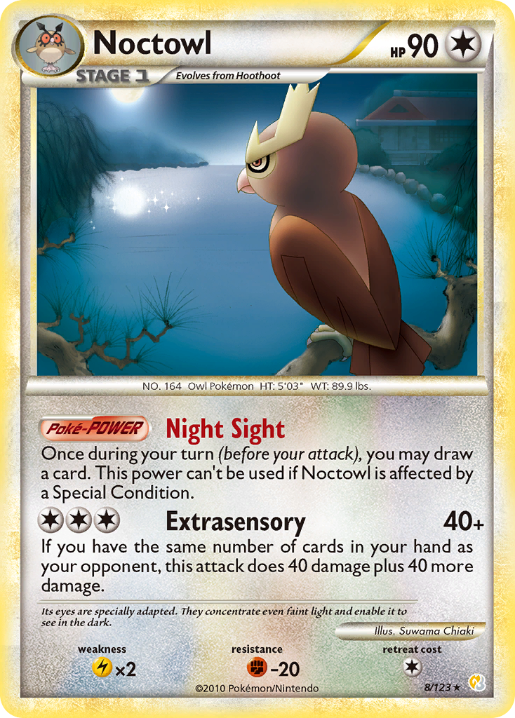 Noctowl (8/123) [HeartGold & SoulSilver: Base Set] | Black Swamp Games