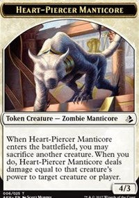 Heart-Piercer Manticore // Warrior Token [Amonkhet Tokens] | Black Swamp Games