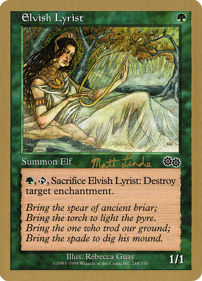 Elvish Lyrist (Matt Linde) [World Championship Decks 1999] | Black Swamp Games