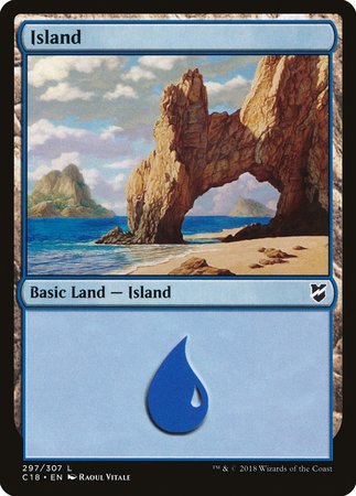 Island (297) [Commander 2018] | Black Swamp Games
