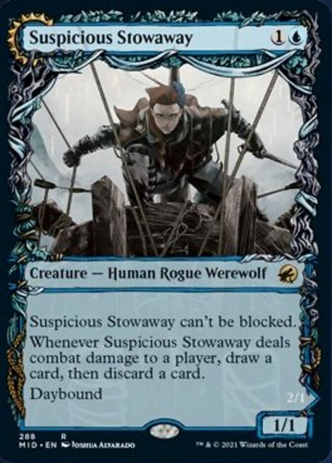 Suspicious Stowaway // Seafaring Werewolf (Showcase Equinox) [Innistrad: Midnight Hunt] | Black Swamp Games