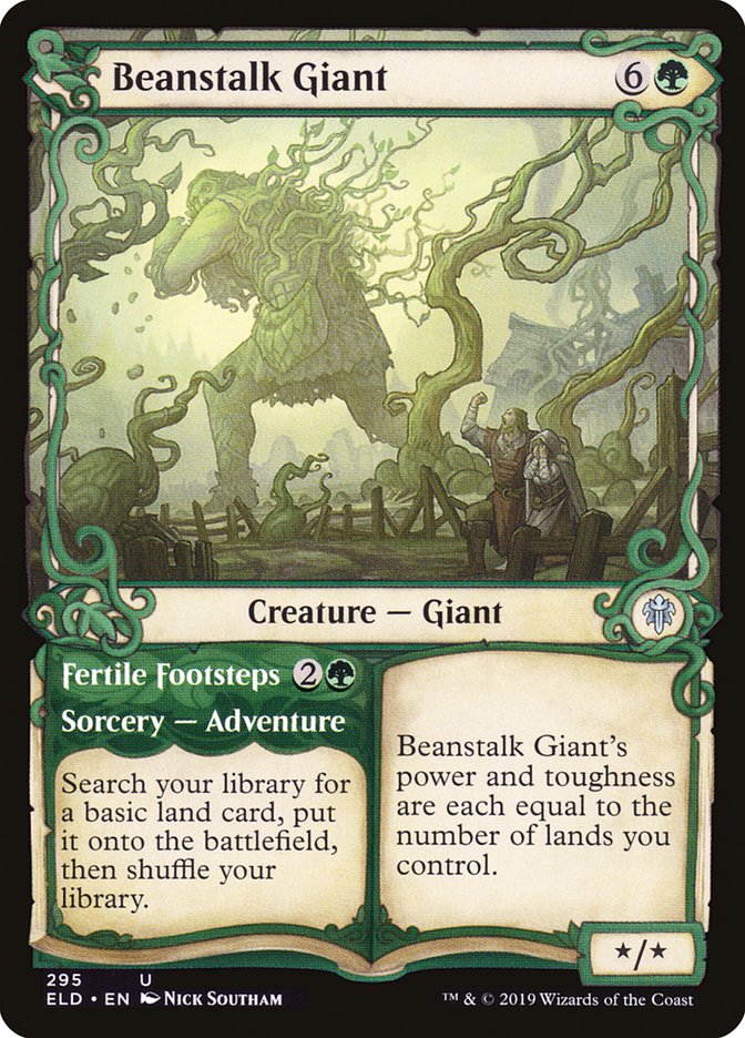 Beanstalk Giant // Fertile Footsteps (Showcase) [Throne of Eldraine] | Black Swamp Games