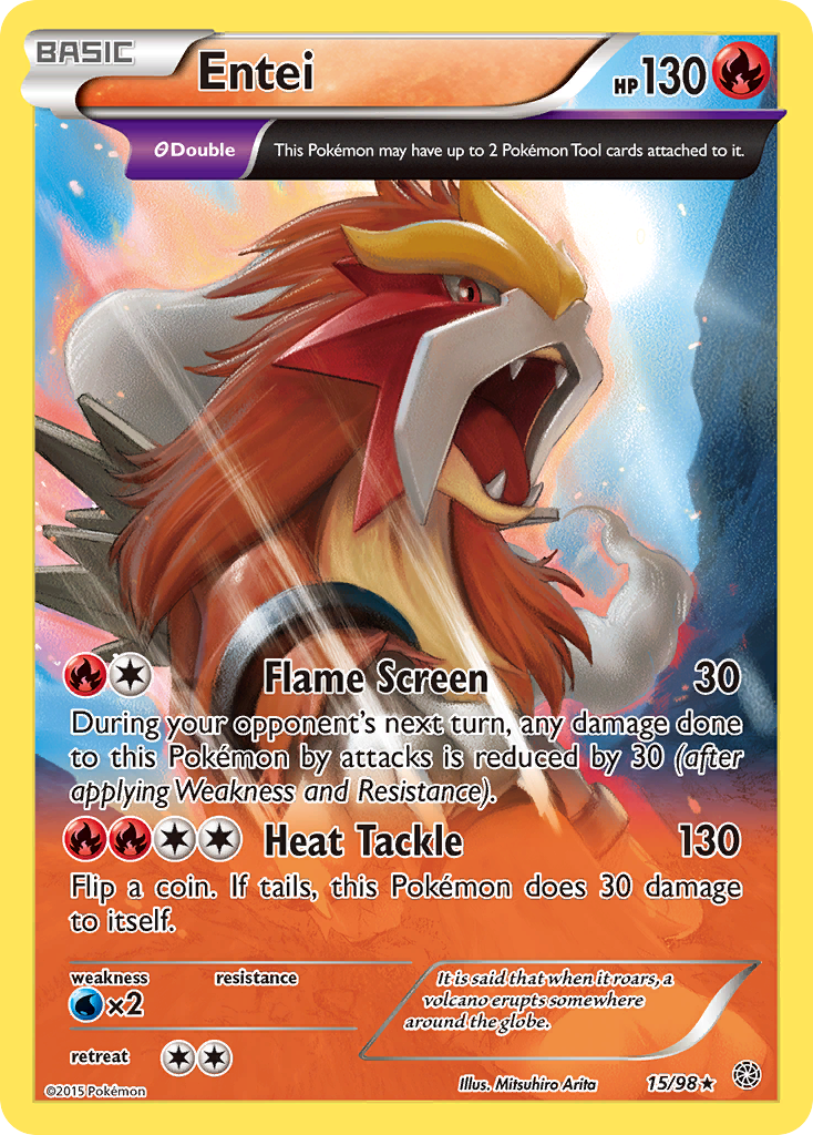 Entei (15/98) [XY: Ancient Origins] | Black Swamp Games