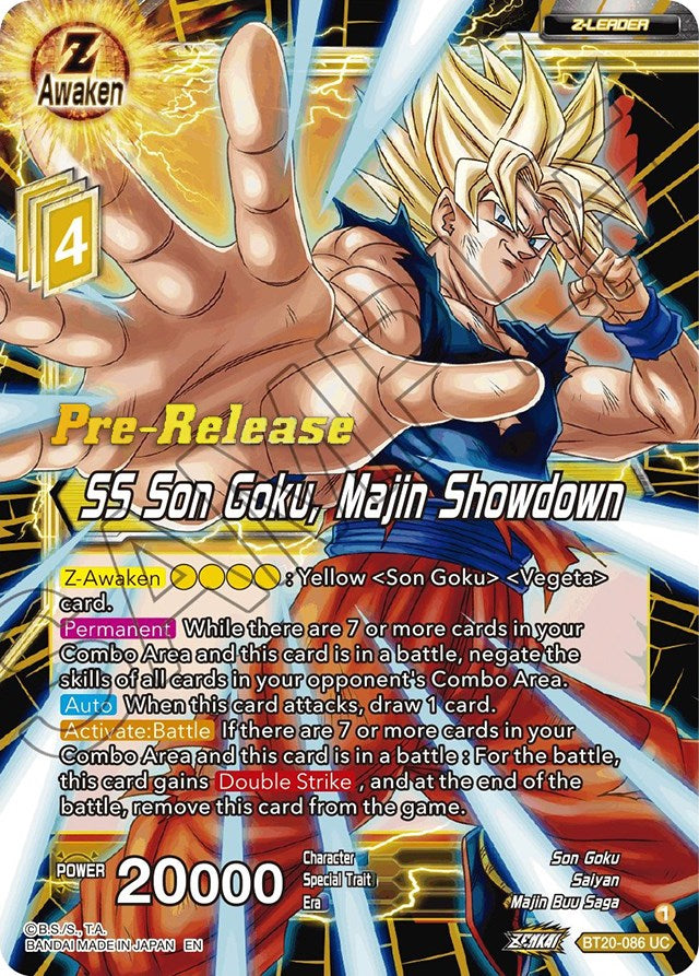 SS Son Goku, Majin Showdown (BT20-086) [Power Absorbed Prerelease Promos] | Black Swamp Games