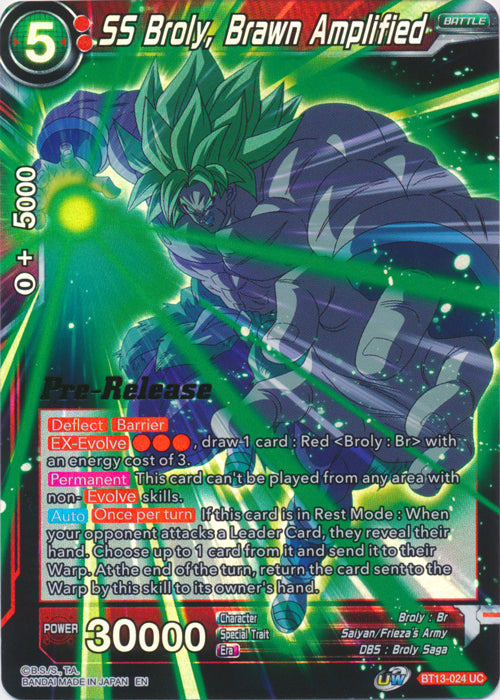 SS Broly, Brawn Amplified (BT13-024) [Supreme Rivalry Prerelease Promos] | Black Swamp Games