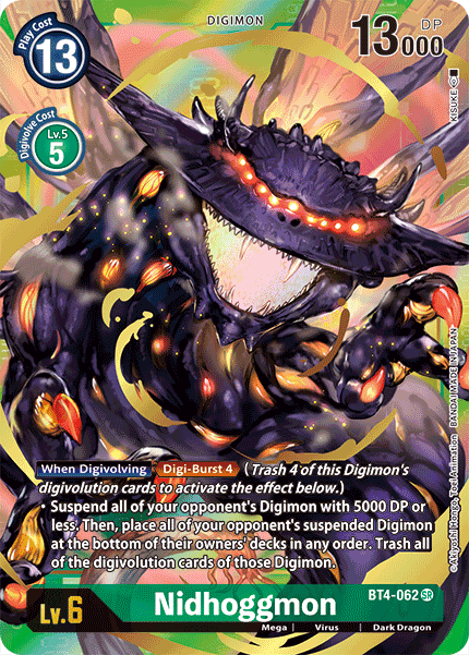 Nidhoggmon [BT4-062] (Alternate Art) [Great Legend] | Black Swamp Games