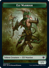 Bird Illusion // Elf Warrior Double-Sided Token [Game Night: Free-for-All Tokens] | Black Swamp Games