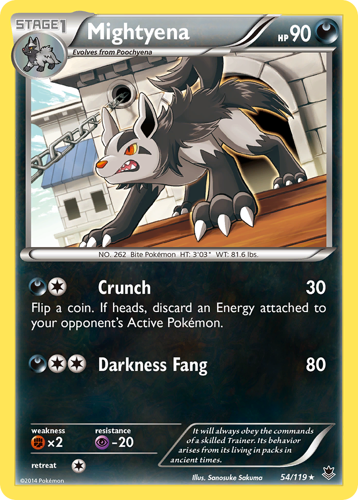 Mightyena (54/119) [XY: Phantom Forces] | Black Swamp Games