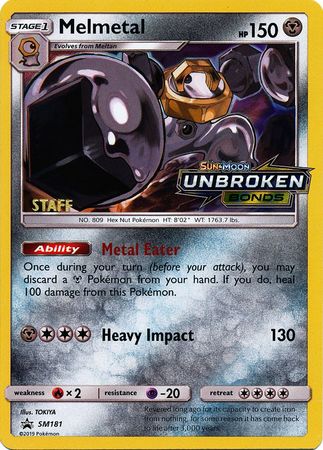 Melmetal (SM181) (Staff Prerelease Promo) [Sun & Moon: Black Star Promos] | Black Swamp Games