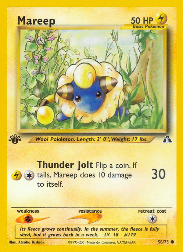 Mareep (58/75) [Neo Discovery 1st Edition] | Black Swamp Games